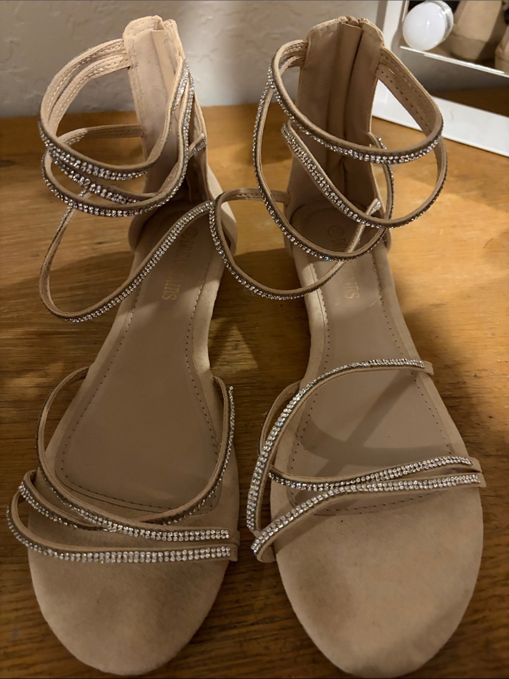 Rhinestone Wrap Sandals